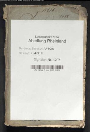Anschlag des gesamten Erzstifts für ein Simplum