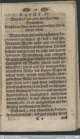 Caput IV. Von der Operation des Spring-Brunnens