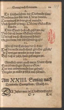 Am XXIII. Sontag nach Trinitatis ...