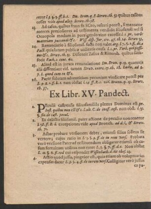 Ex Libr. XV. Pandect.