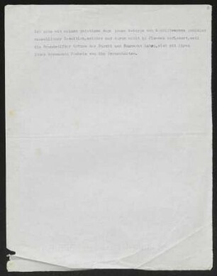 Brief von Gerhart Hauptmann an Hans von Hülsen