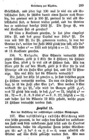 11. Von der Auflösung der vollständigen cubischen Gleichungen.