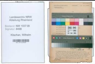 Entnazifizierung Wilhelm Klischan , geb. 08.11.1888 (Landgerichtsdirektor)