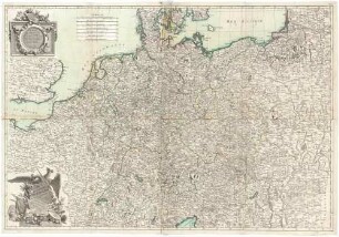 Carte De l'Empire D'Alemagne avec les Etats de Boheme. : Dressée d'après la Carte de l'Academie Royale de Berlin et d'après plusieurs autres : avec Priv. du Roi.