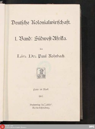 Bd. 1: Südwest-Afrika