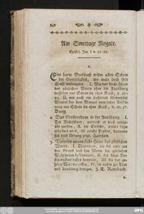 Am Sonntage Rogate. Epistel, Jac. I. v. 22 - 27.