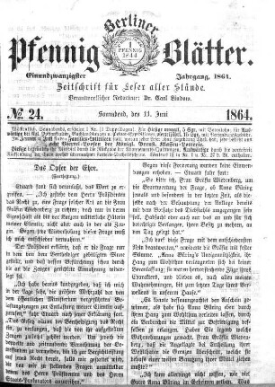 No. 24, Sonnabend, den 11. Juni 1866