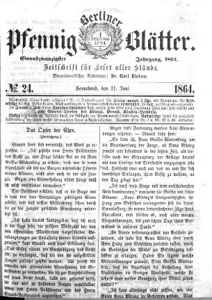 No. 24, Sonnabend, den 11. Juni 1866