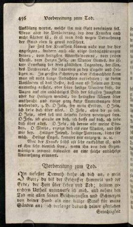 456-467, Vorbereitung zum Tod. - Bey Empfangung der lezten Oelung.