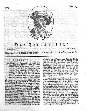 Nro. 95, Donnerstag,den 12. May 1808