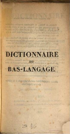 Dictionnaire du bas-langage : ou des manières de parler usitées parmi le peuple, 2