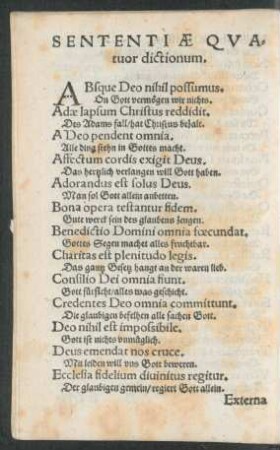 Sententiae Quatour dictionum.