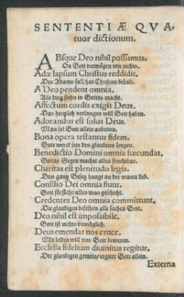 Sententiae Quatour dictionum.