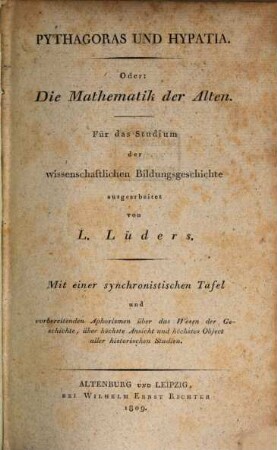 Pythagoras und Hypatia