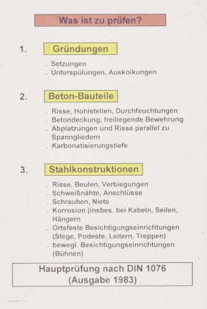 Vortrag, DIN 1076