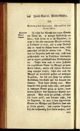 IIII. Bildung des Herzens. Charakter der Deutschen.