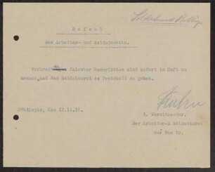 Aufrechterhaltung der Ruhe und Ordnung