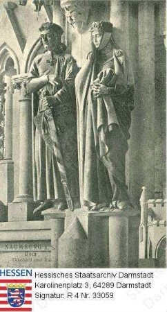 Naumburg an der Saale, Dom / Skulpturen Ekkehard Markgraf v. Meißen (+ 1046) und Uta Markgräfin v. Meißen geb. v. Ballenstedt