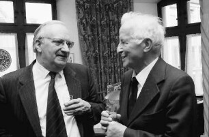 Freiburg: Regierungspräsidium; Badische Biographien; Buchvorstellung; Prof. Dr. Wolfgang Müller (Kirchenhistoriker), Prof. Kurt Sauer (Geologe)