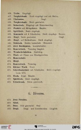G. Diverse (Nr. 479-559)