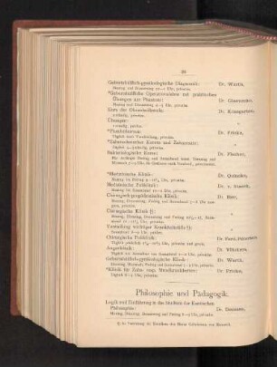 Philosophie und Pädagogik.