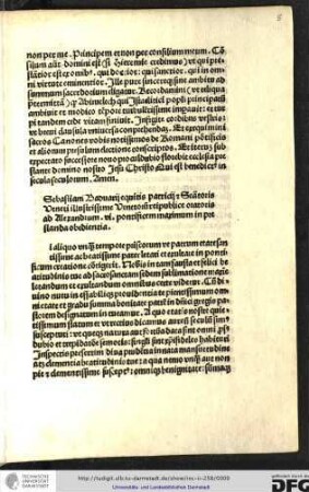[S]i aliquo unquam tempore priscorum ve patrum etate sanctissime ac beatissime pater letari et exultare in pontificum creatione contigerit...