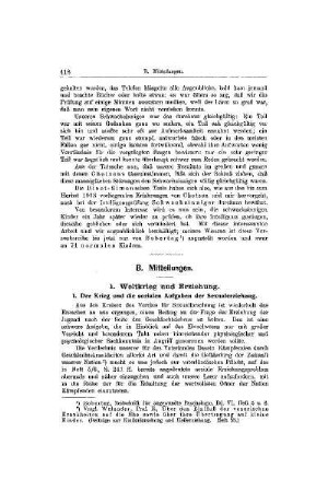 Weltkrieg und Erziehung : [Mitteilungen]
