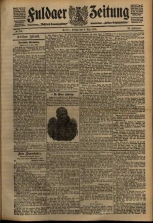 Erste Ausgabe vom Freitag, den 08. Mai 1908.