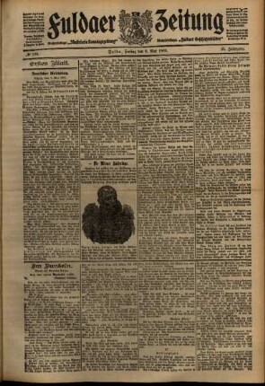 Erste Ausgabe vom Freitag, den 08. Mai 1908.