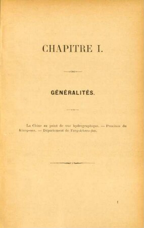 Chapitre I. Généralités