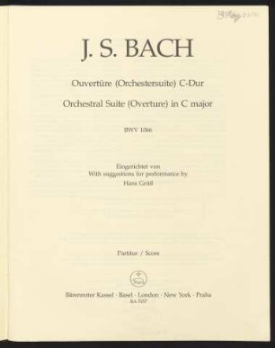 Ouvertüre (Orchestersuite) C-Dur : BWV 1066