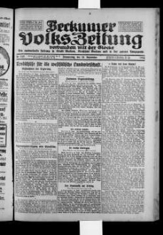 Beckumer Volks-Zeitung. 1921-1930