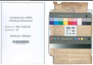 Entnazifizierung Wilhelm Boehner , geb. 14.04.1904 (Verwaltungsbeamter)