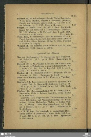 2. Spinnerei und Weberei