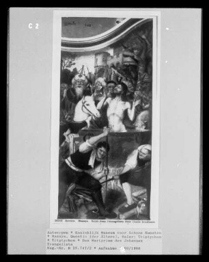 Triptychon — Das Martyrium des Johannes Evangelista