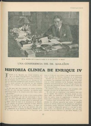 Historia clínica de Enrique IV - una conferencia del Dr. Marañon
