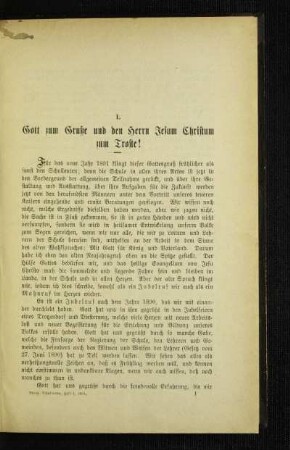 Gott zum Gruße und den Herrn Jesum Christum zum Troste!