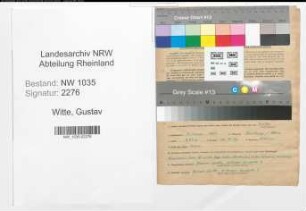 Entnazifizierung Gustav Witte , geb. 03.01.1891 (Ingenieur)
