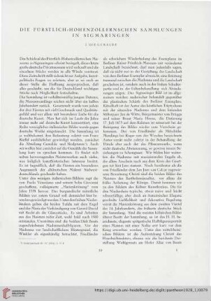 Die Fürstlich-Hohenzollernschen Sammlungen in Sigmaringen