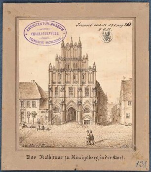 Rathaus, Königsberg/Neumark: Perspektivische Ansicht