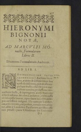 Hieronymi bignonii Notae