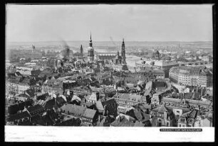 Dresden, Blick vom Rathausturm zur Katholischen Hofkirche