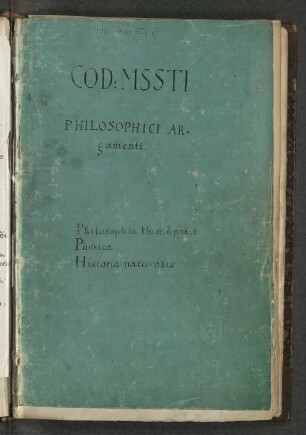 Cod: Mssti Philosophici Argumenti