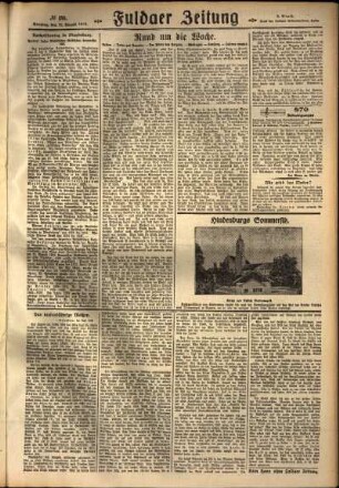 Zweite Ausgabe vom Sonntag, den 12. August 1928.