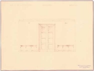 Dienstwohnung des Reichsaußenministers Joachim von Ribbentrop, Berlin-Mitte Umbau: Speisezimmer: Wandansicht 1:20