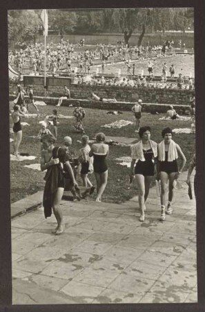 Freibad an der Werre. Detmold. Georg-Weerth-Straße. Papierabzug