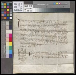 Dienheim: Testamentum quo Hug de Dynheim et Elyzabeth uxor sua legunt Monasterio Ecclesie Eberbacense omnia bona sua in Dienheim