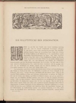 Die Hauptstücke der Dekoration.