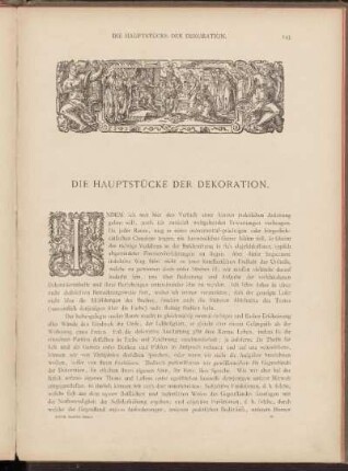 Die Hauptstücke der Dekoration.