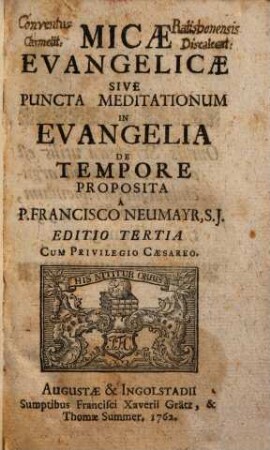 Micae Evangelicae Sive Puncta Meditationum In Evangelia De Tempore